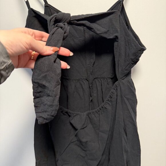 Universal Threads Black Midi Strap Dress Large 100% Cotton - Picture 5 of 8